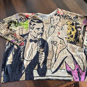 Vintage Style Graphic Sweater
